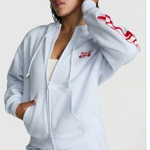 PINK Victoria's Secret Mint Full Zip Hoodie